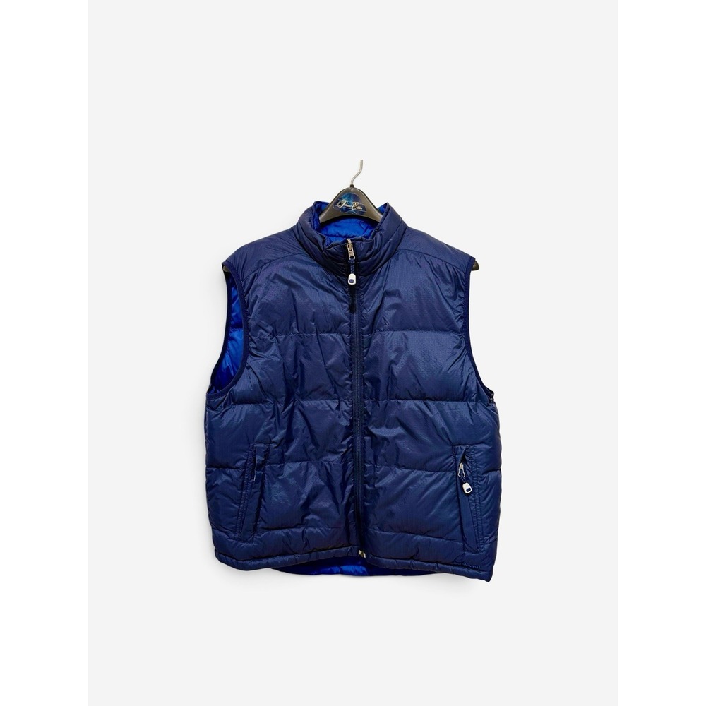 L.L. Bean VTG Reversible Goose Down Puffer Vest Quilted Blue Outdoors Gorpcore L